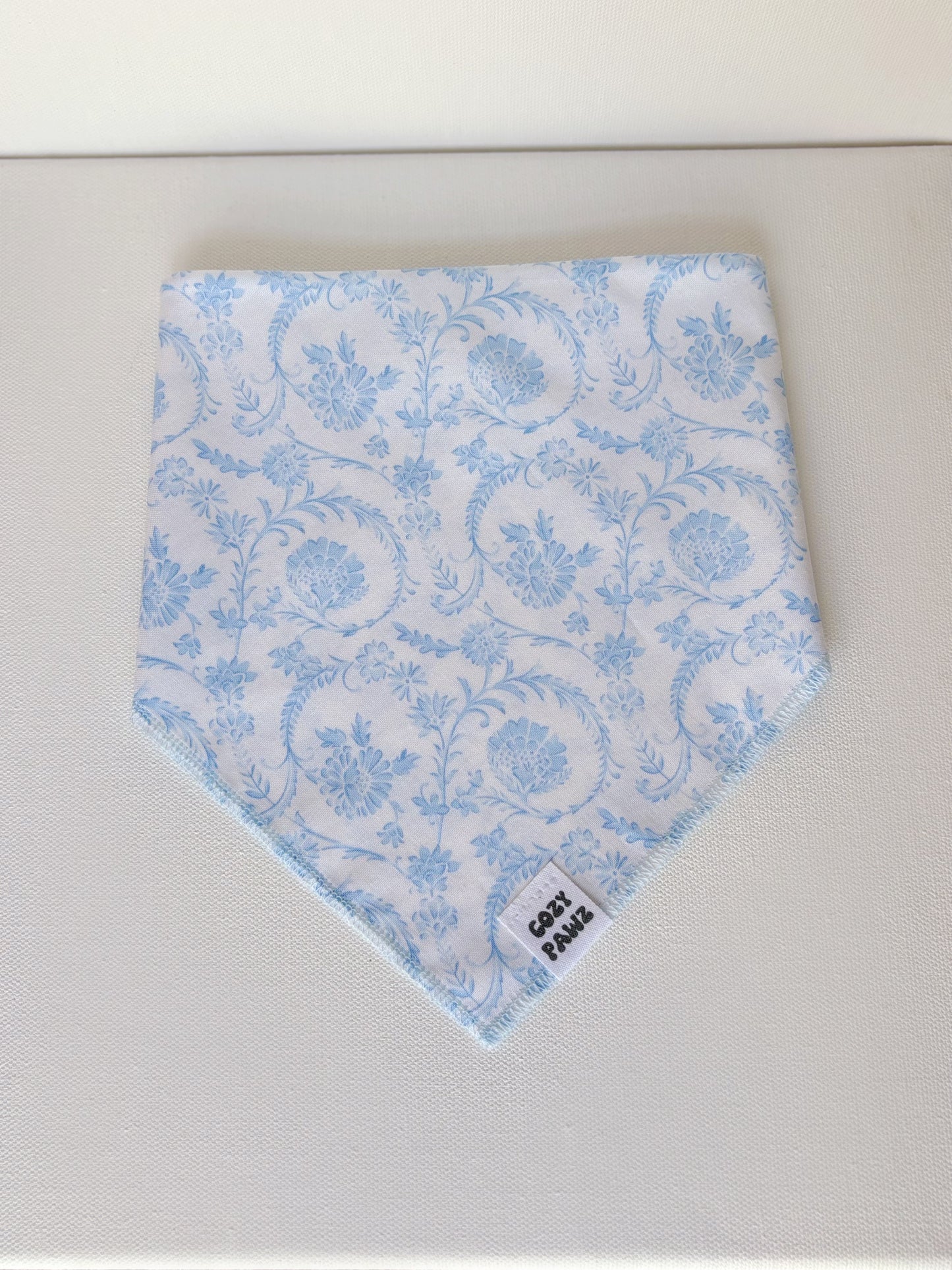 Blue Floral Dog Bandana