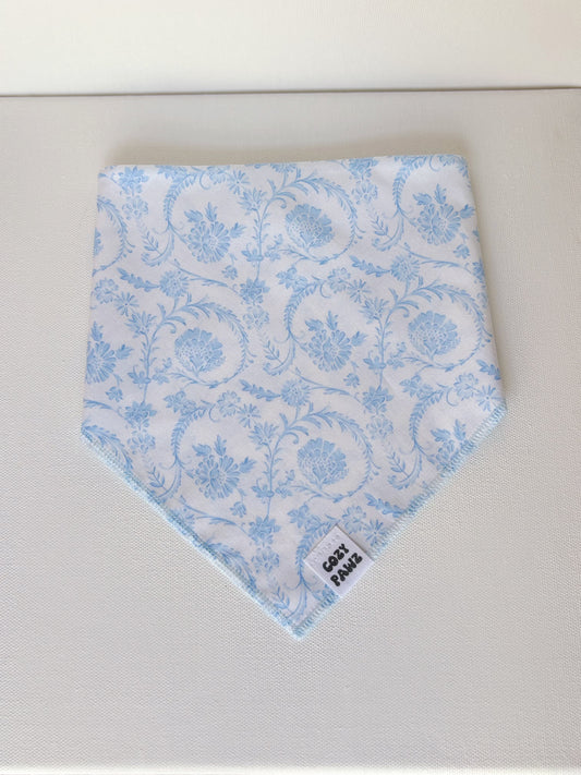 Blue Floral Dog Bandana
